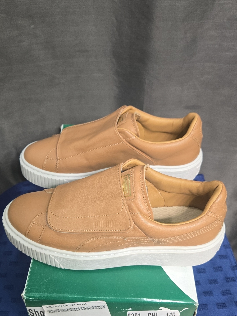 Puma Women's Loafers in Tan with White Sole
